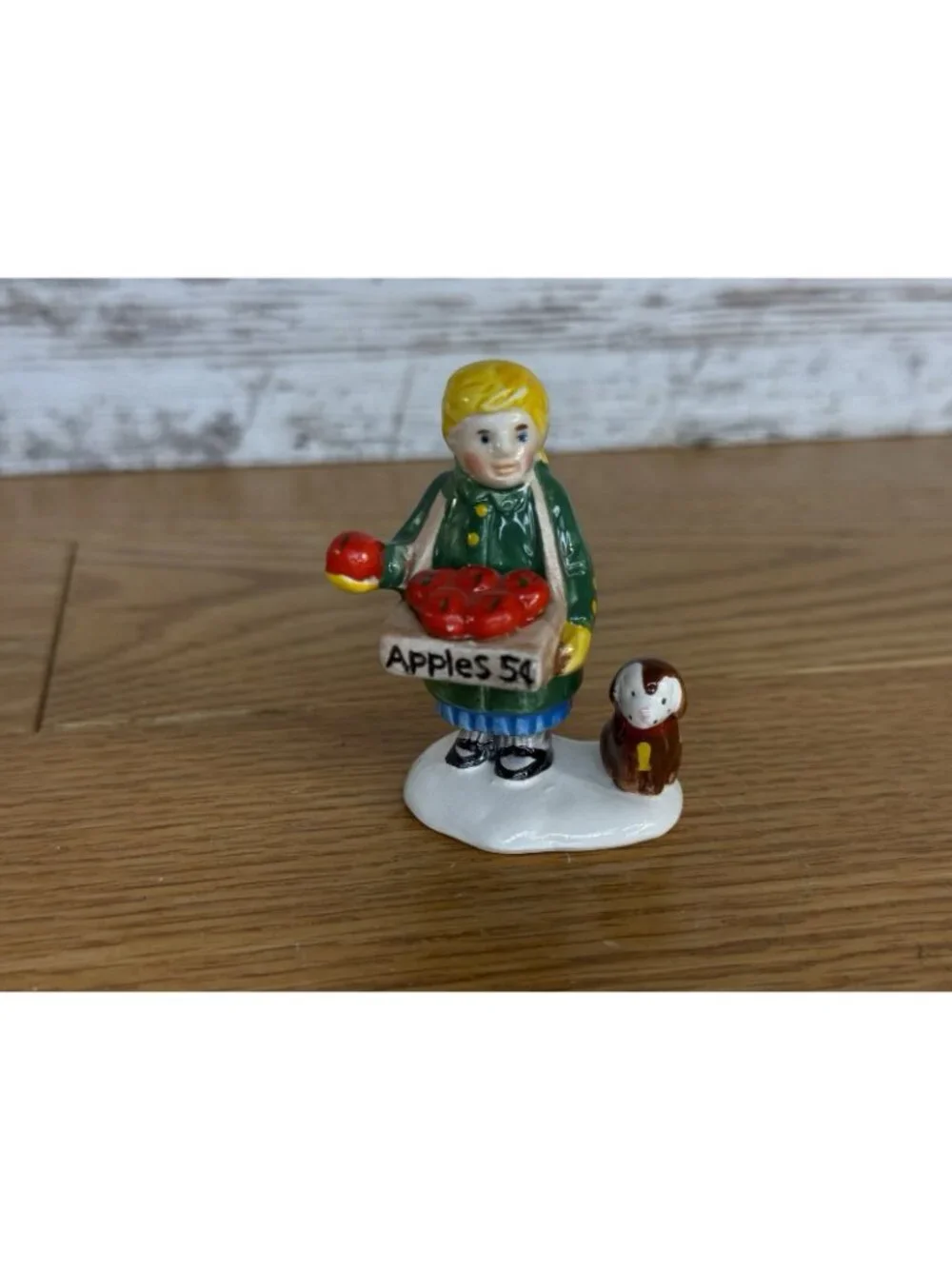 Department 56 Girl Selling Apples and News Boy #5129-2 Snow Village